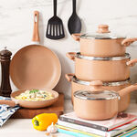 Pentola 12Pcs Granite Nonstick Cookware Set, Brown image number 10