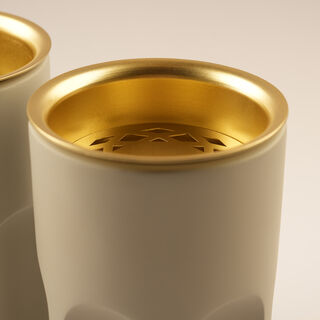 Homez Resin Oud Burner Taibah Collection, Cream 20*11*11Cm