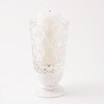 Homez glass candle with banswara marble base in gift box image number 4