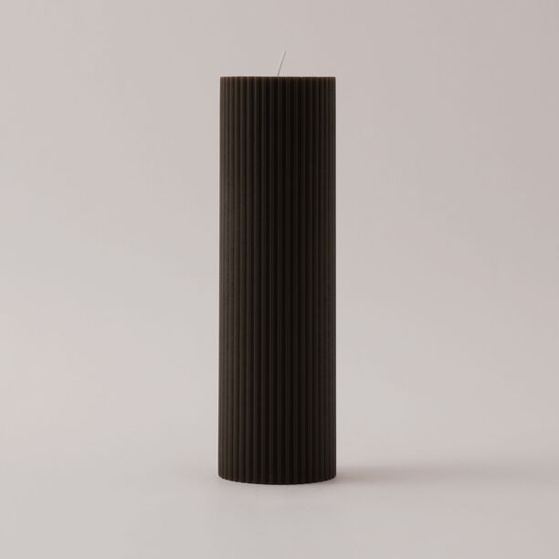 Homez soya wax simple candle, brown 7*7*20cm image number 0