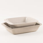 La Mesa stoneware oven to table dishes set of 2pcs, cream image number 2