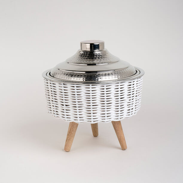 Small Bamboo Basket With Jar Nickel image number 0