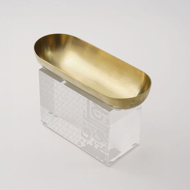 Luster Collection La Mesa Serving Platter Stainless Steel & Acrylic, Medium image number 0