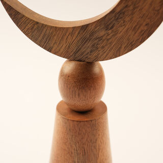 هومز هلال رمضان خشبي بقاعدة كروية 36*15*7.5سم