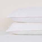 Boutique Blanche Pillow Cover Set 100% Cotton 200Tc Percale Standard White 75*50 Cm image number 2