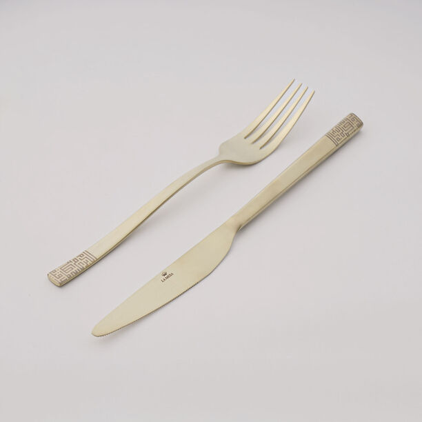 لاميسا طقم ملاعق مائدة بنقشة ليزر، ذهبي شامبين، 16 قطعة image number 1