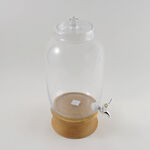 La Mesa Glass Beverage Dispenser With Wooden Base 43*21Cm image number 2