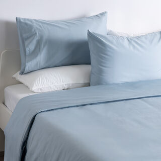 Boutique Blanche 3pcs cotton duvet cover 260*200cm 300 thread count sky blue
