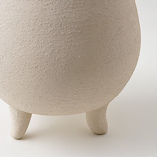 Homez Clay Stone Vase 19*19*29Cm, Offwhite image number 3