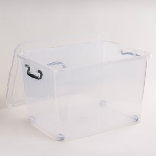 STORAGE BOX with HANDLE ON LID PLASTIC