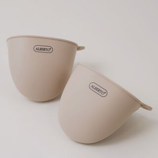 Alberto 2pcs silicone grab mitts set, cream 11*7.8*8cm