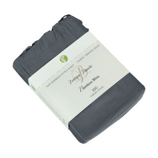 Boutique Blanche Bamboo Fitted Sheet 180X200+35 Cm Indigo
