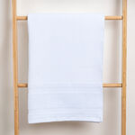 Waffle cotton bath towel, white 70*140 cm image number 3