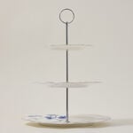La Mesa Flwr 3 Tiers Cake Stand Blue image number 1