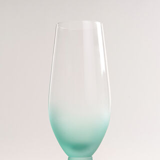 Stem Glass Set Blue Base Plain 4 Pcs Stem Glass
