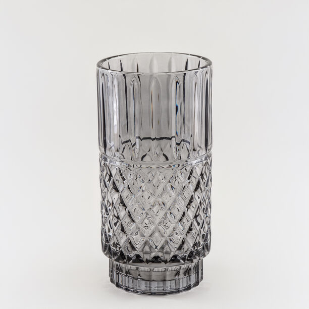 Homez vase glass light grey 14*14*27.6 cm image number 1