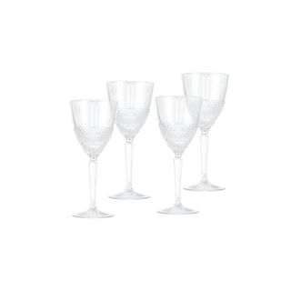 RCR transparent crystal glassware 6 pcs set with base