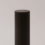 Homez soya wax simple candle, brown 7*7*20cm image number 2
