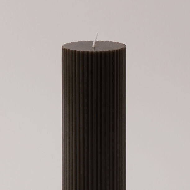 Homez soya wax simple candle, brown 7*7*20cm image number 2