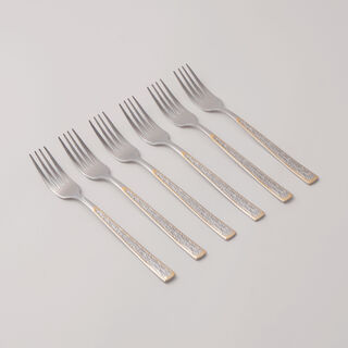 Pentola stainless steel dinner fork set 6pcs with mirror polish 3mm