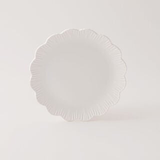 لا ميسا طقم عشاء فخار 18 قطعة بتصميم زهري، أبيض