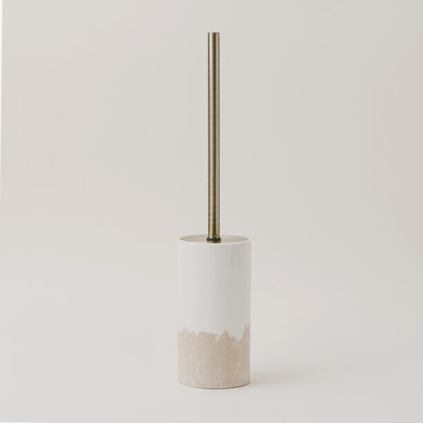 Homez sandstone toilet brush holder, beige 9.6*9.6*42cm image number 0