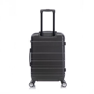 Travel Vision 3 Pieces Abs Wheeled Luggage Set, Dark Grey