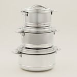 Maxima 3Pcs Stainless Steel Hotpot set image number 5