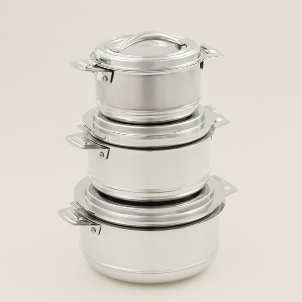 Maxima 3Pcs Stainless Steel Hotpot set image number 0