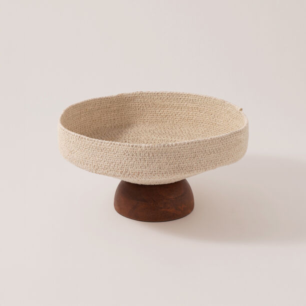 لا ميسا وعاء تقديم خشب 27*27*14سم، بيج image number 0