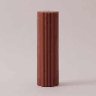 Homez Line Soya Wax Candle, Brown 7*7*20 Cm