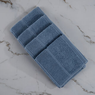 Boutique Blanche Riviera Sky Stripe 100% Cotton 4 Pieces Face Towels 30*30 Cm