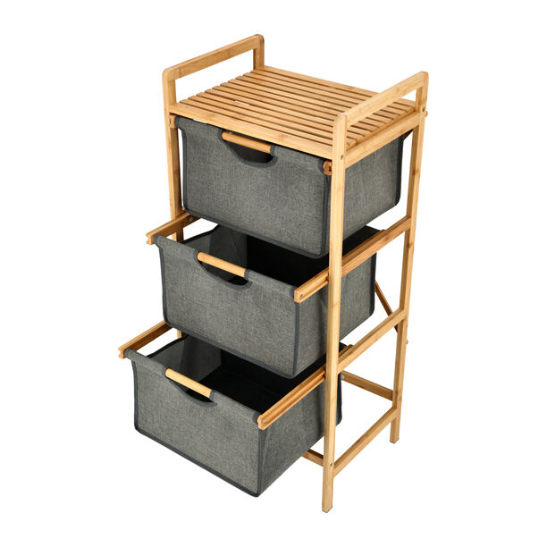 3 Tiers Bamboo Storage Drawers image number 3