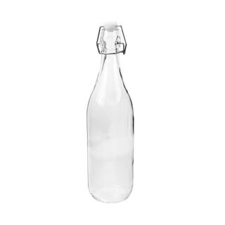 Glass Bottle With Metal Clip Lid