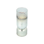 Glass Diamond Candle Holder Solid Cut Ombre And Silver  image number 2