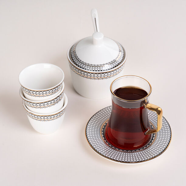طقم شاي وقهوة عربي 18 قطعة image number 0