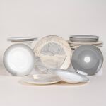 18 PCS NEW BONE PORCELAIN DINNER SET image number 6