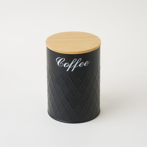 Alberto 5pcs iron storage box set with bamboo lids, black image number 6