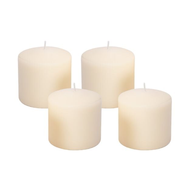 Pillar Candle Promo Pack 4 Pieces Ivory  image number 0