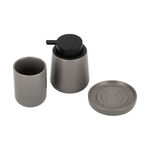 3 Pcs Stoneware Bath Set Green image number 2