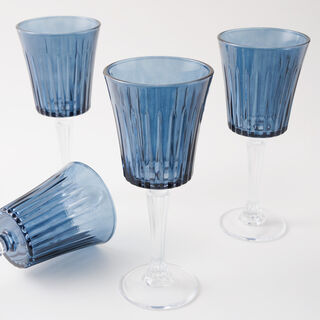 La Mesa Glass Juice Cups Set 4Pcs 290Ml, Blue
