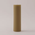 هومز شمعة سيمبل من شمع الصويا، بيج 7*7*20سم image number 0