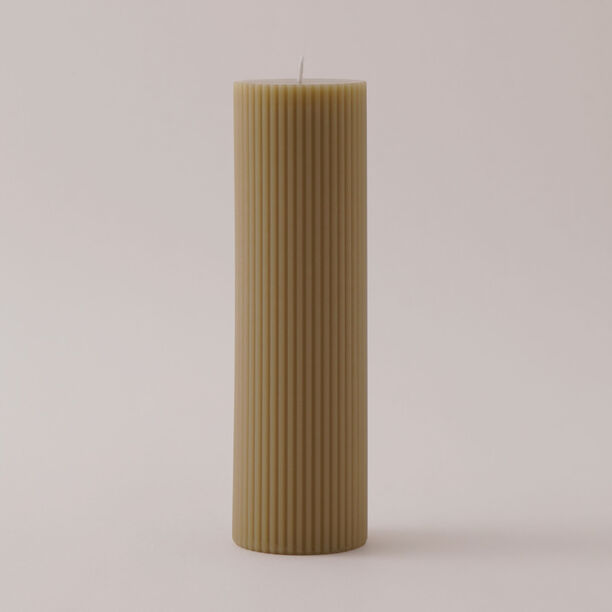 هومز شمعة سيمبل من شمع الصويا، بيج 7*7*20سم image number 0