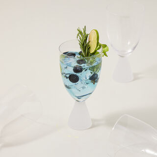 Stem Glass Set Clear Plain 4 Pcs Stem Glass