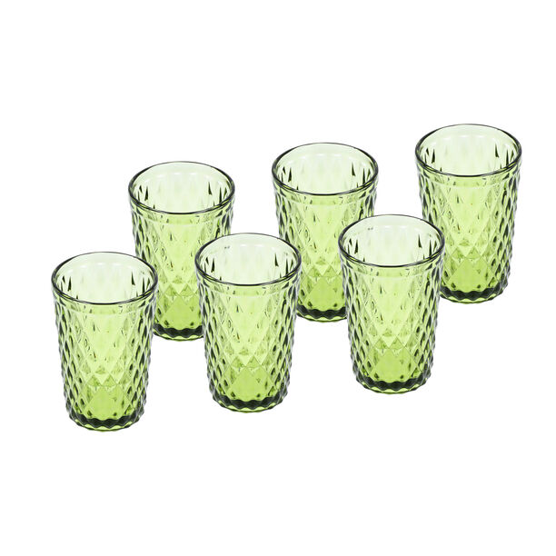 4 Pcs Embossed Green Tumbler image number 0