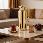 Dallaty Stainless Steel Dallah Thermos, Gold, 1L image number 1