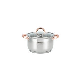 12Pcs Stainless Steel Cookware Set Copper Handle