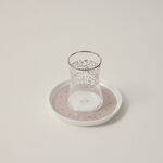 Dallaty white porcelain and glass Tea and coffee cups set 18 pcs image number 1