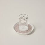 Dallaty white porcelain and glass Tea and coffee cups set 18 pcs image number 1