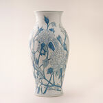 Homez blue and white ceramic vase 26*26*41 cm image number 1